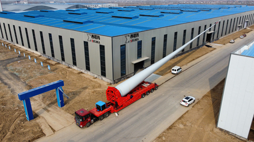 trailer lưỡi điện gió wind power blade trailer