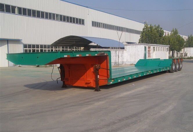 Sơ mi rơ moóc phẳng thấp Low Flatbed Semi Trailer